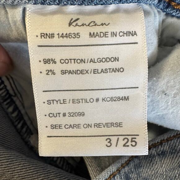 KanCan Nami High Rise Mom Patchwork Jeans Blue Size 25 - Picture 11 of 12